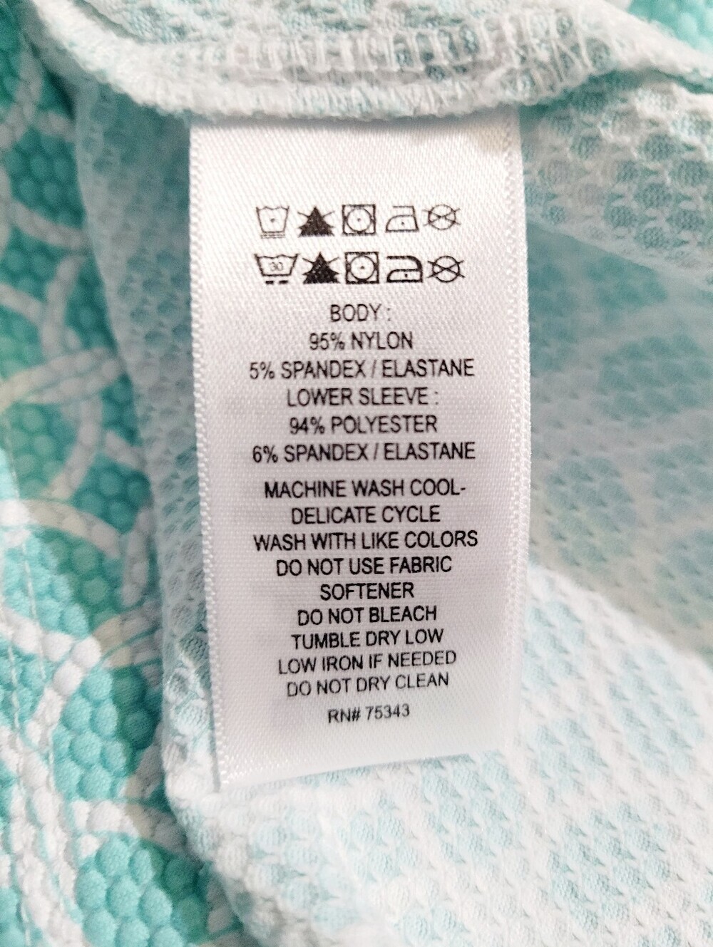 Tommy Bahama Active Pullover Large Aqua White 1/4 Zip Golf Top UPF Stretch - Picture 8 of 12